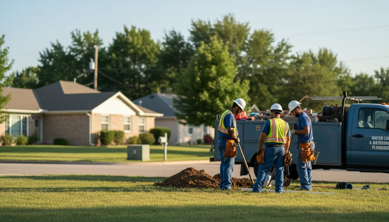 Residential water line and bathroom plumbing service in Yates Center, KS